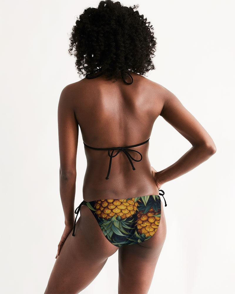 pineapples Women's All-Over Print Triangle String Bikini