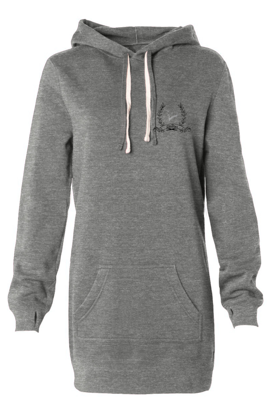 Crowned Bull Hooded Sweatshirt Dress
