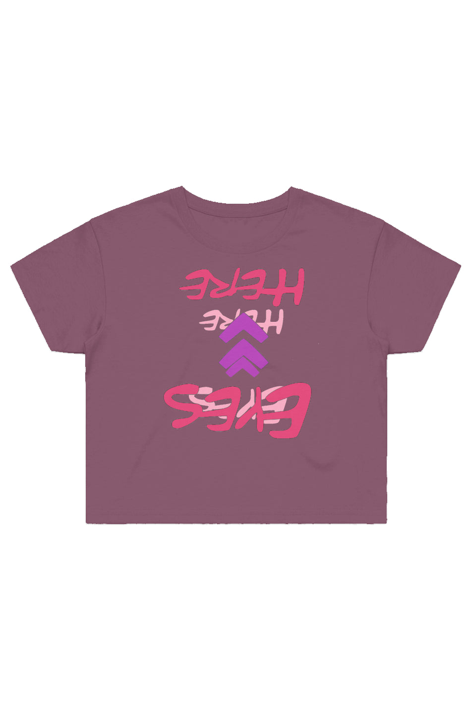 EYES UP HERE Crop Tee