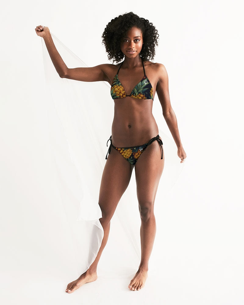 pineapples Women's All-Over Print Triangle String Bikini