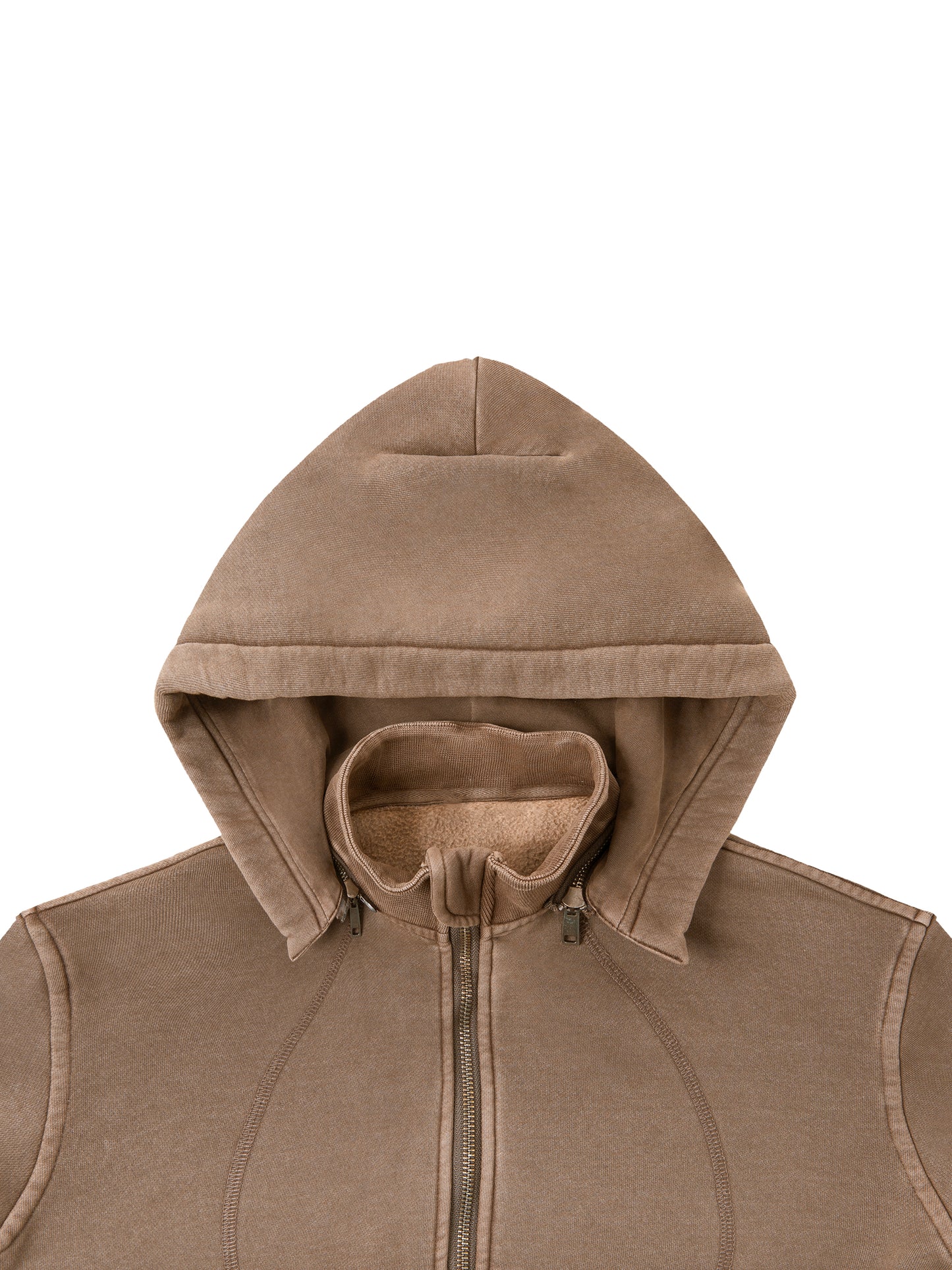 Smile Love Washed Cropped Fleece Hoodie