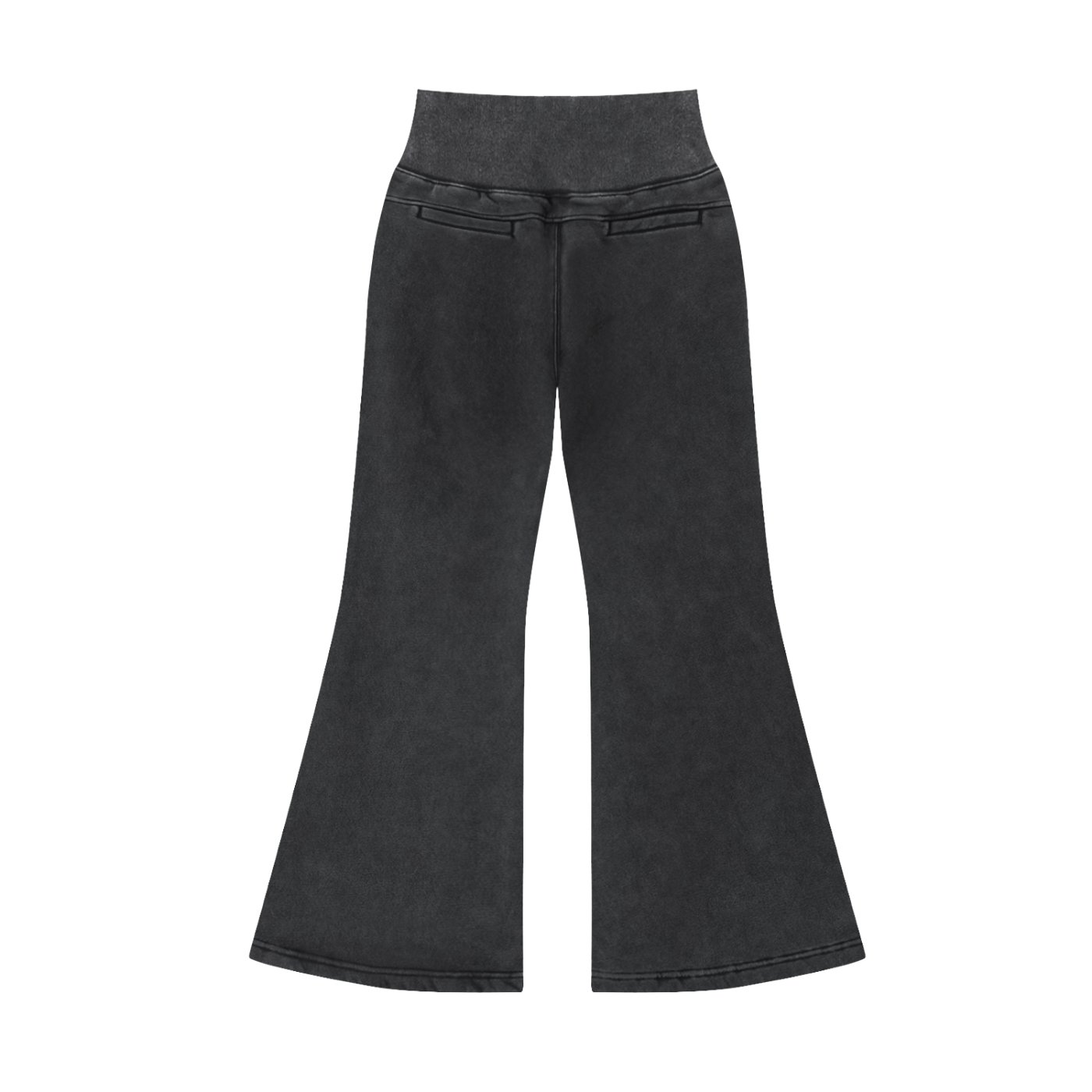 Smile Love Washed Flared Fleece Pants