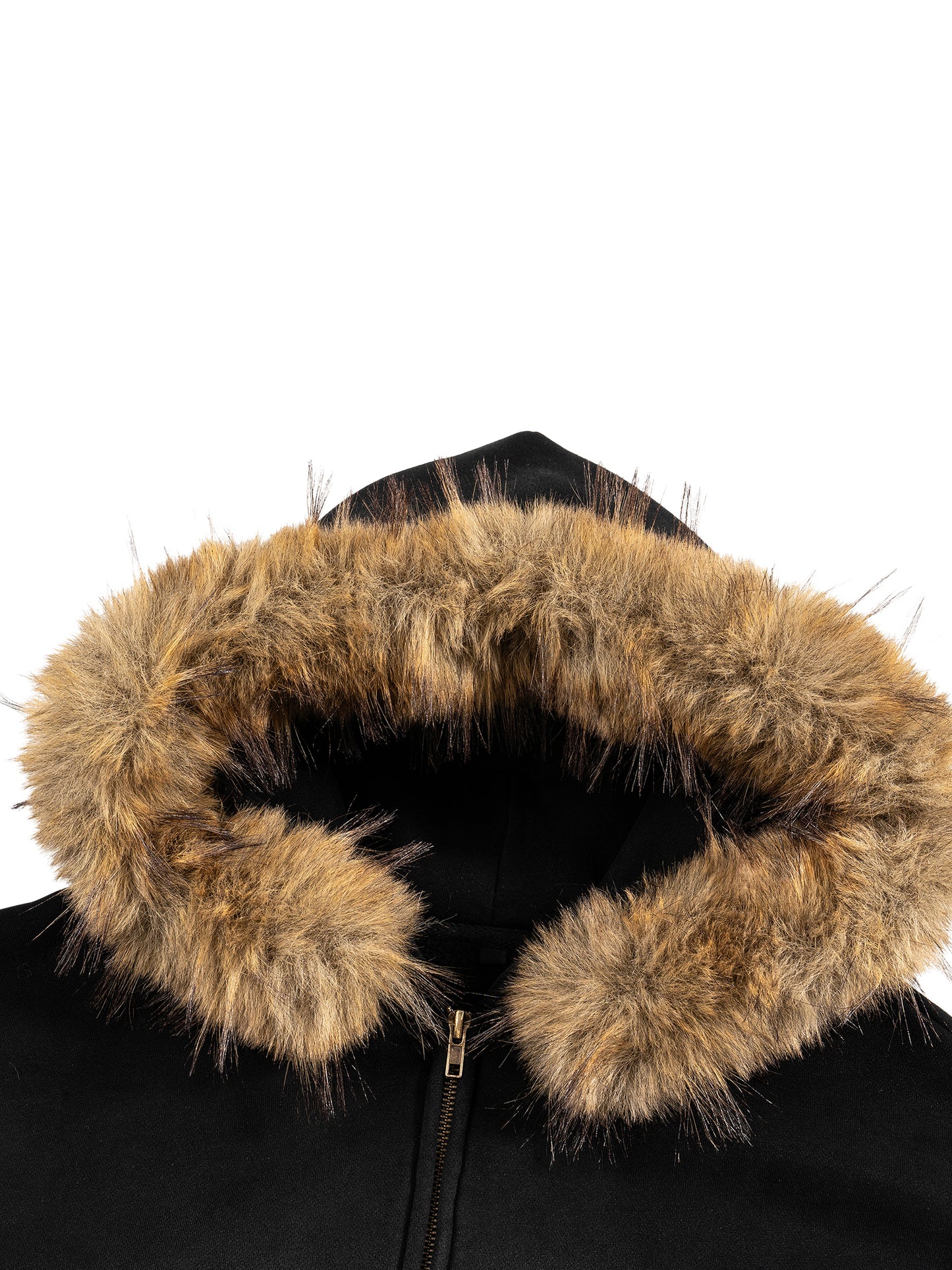 DuBois NY Sun Fade Boxy Detachable Fur Hoodie